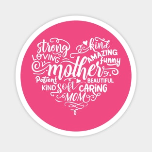 Heart mother Words Gift for mothers Magnet